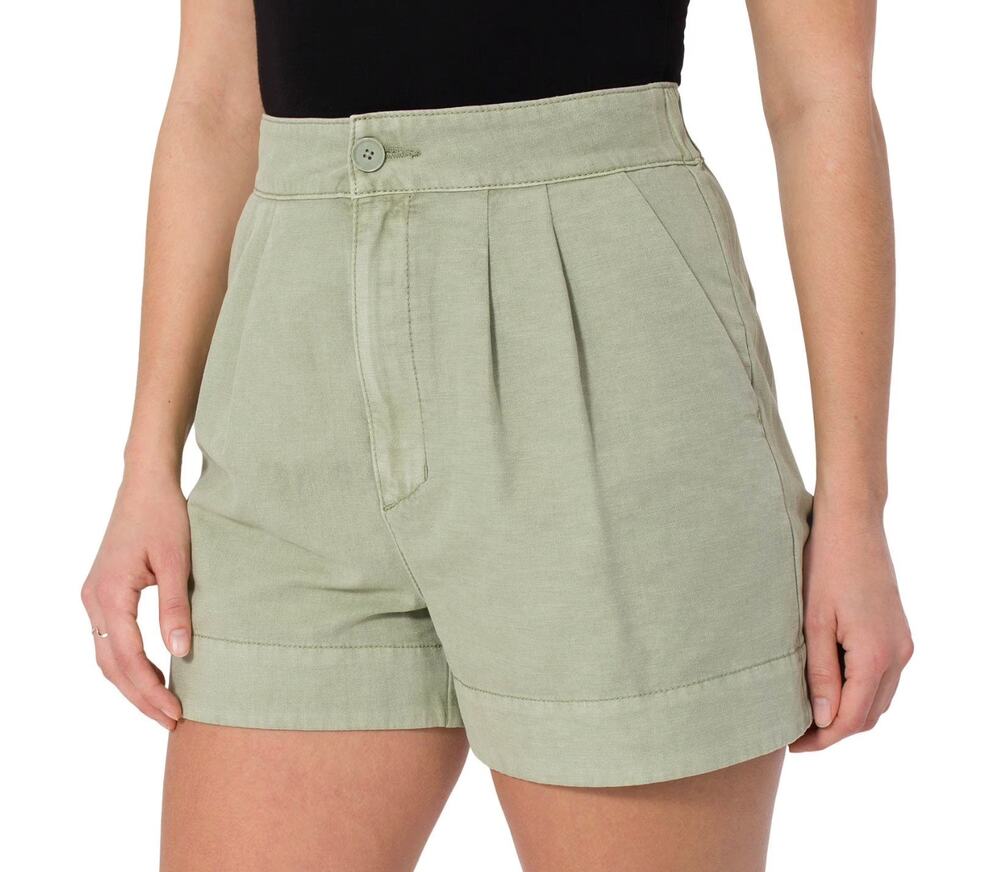 Joie Pleated Linen Blend Shorts XXL Green High Rise Pleated Summer Shorts